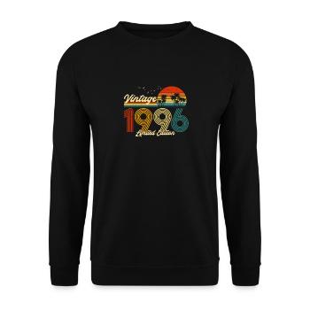 Vintage 1996 Cadeau en édition limitée pour anniversaire - Sweat-shirt Unisexe - noir - Devant - Alina (178cm) & Michal (187cm)