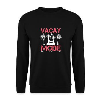 Vacay Mode Holiday Road Trip Holiday Outfit - Unisex Sweatshirt - black - Front - Alina (178cm) & Michal (187cm)
