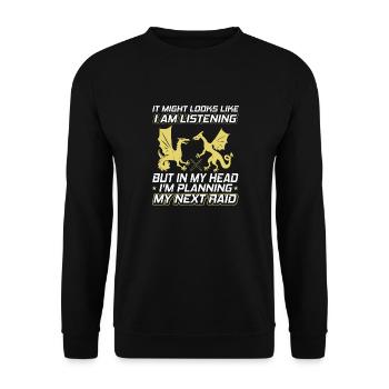 It may look like I'm - Unisex Sweatshirt - black - Front - Alina (178cm) & Michal (187cm)