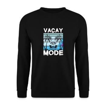 Vacay Mode Holiday Road Trip Holiday Outfit - Unisex Sweatshirt - black - Front - Alina (178cm) & Michal (187cm)