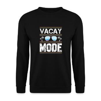Vacay Mode Holiday Road Trip Holiday Outfit - Unisex Sweatshirt - black - Front - Alina (178cm) & Michal (187cm)