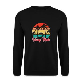 Vacay Mode Holiday Road Trip Holiday Outfit - Unisex Sweatshirt - black - Front - Alina (178cm) & Michal (187cm)