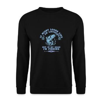 It may look like I'm - Unisex Sweatshirt - black - Front - Alina (178cm) & Michal (187cm)