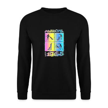Awesome since 1965. Agility, Hundetraining - Unisex Sweatshirt - black - Front - Alina (178cm) & Michal (187cm)