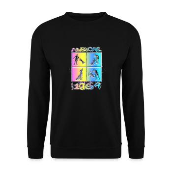 Awesome since 1964. Agility, Hundetraining - Unisex Sweatshirt - black - Front - Alina (178cm) & Michal (187cm)