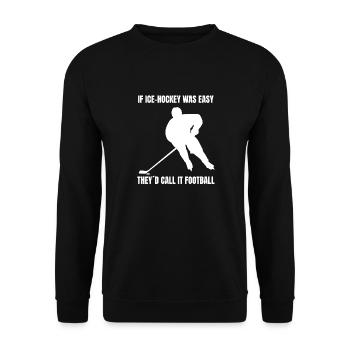 Équipe de hockey sur glace hockey sur glace cadeau de sports d’hiver - Sweat-shirt Unisexe - noir - Devant - Alina (178cm) & Michal (187cm)
