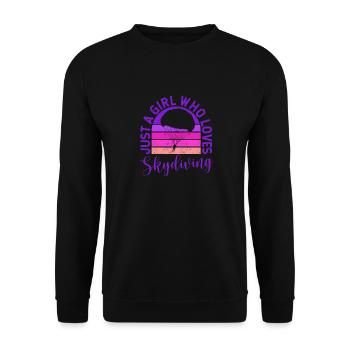 Juste une fille qui aime parachutisme Lover Parachute - Sweat-shirt Unisexe - noir - Devant - Alina (178cm) & Michal (187cm)