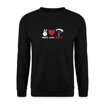 Drôles d’amateurs de parachutisme Skychute - Sweat-shirt Unisexe - noir - Devant - Alina (178cm) & Michal (187cm)