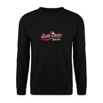 Tenue de l’édition de Noël du Père Noël - Sweat-shirt Unisexe - noir - Devant - Alina (178cm) & Michal (187cm)