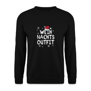 Weihnachts-Outfit Partnerlook Weihnachten Familie - Unisex Pullover - Schwarz - Vorne - Alina (178cm) & Michal (187cm)