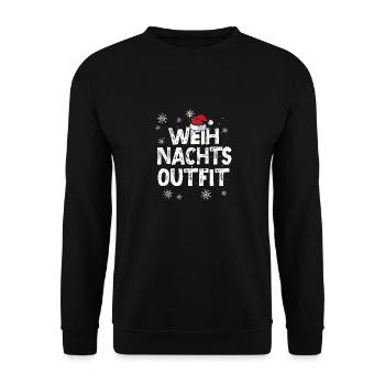 Weihnachts-Outfit Partnerlook Weihnachten Familie - Unisex Pullover - Schwarz - Vorne - Alina (178cm) & Michal (187cm)