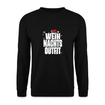 Weihnachts-Outfit Partnerlook Weihnachten Familie - Unisex Pullover - Schwarz - Vorne - Alina (178cm) & Michal (187cm)