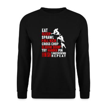 Lutte Lutte Cadeau de lutteur lutteur - Sweat-shirt Unisexe - noir - Devant - Alina (178cm) & Michal (187cm)