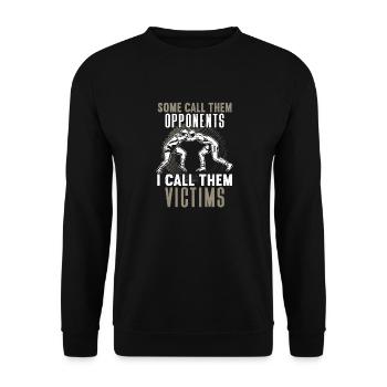 Lutte Lutte Cadeau de lutteur lutteur - Sweat-shirt Unisexe - noir - Devant - Alina (178cm) & Michal (187cm)