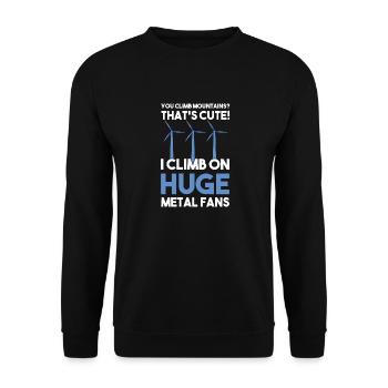 Wind turbine technician wind farm wind power - Unisex Sweatshirt - black - Front - Alina (178cm) & Michal (187cm)