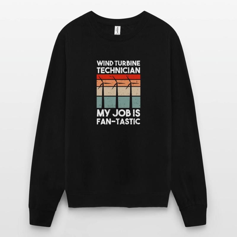Technicien d’éolienne énergie éolienne de parc éolien Sweat-shirt Unisexe