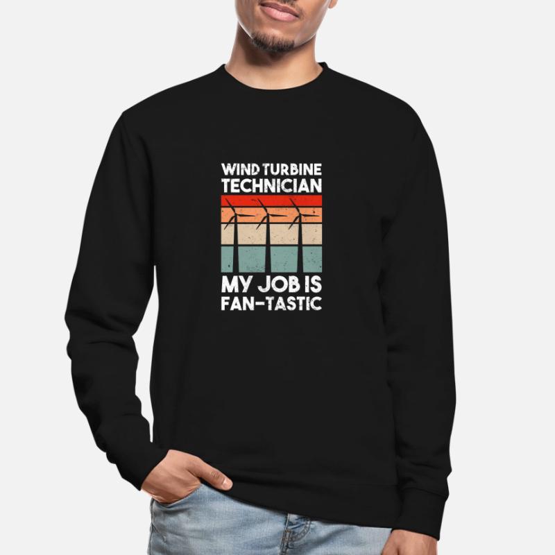 Technicien d’éolienne énergie éolienne de parc éolien Sweat-shirt Unisexe