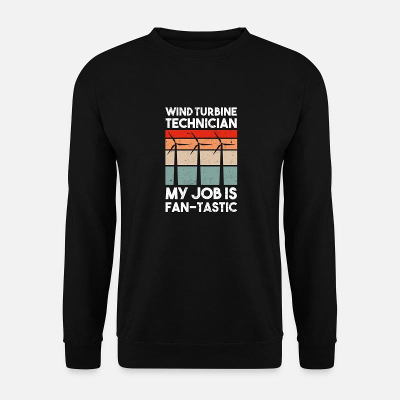 Windturbinentechniker Windpark Windkraft - Unisex Pullover - Schwarz