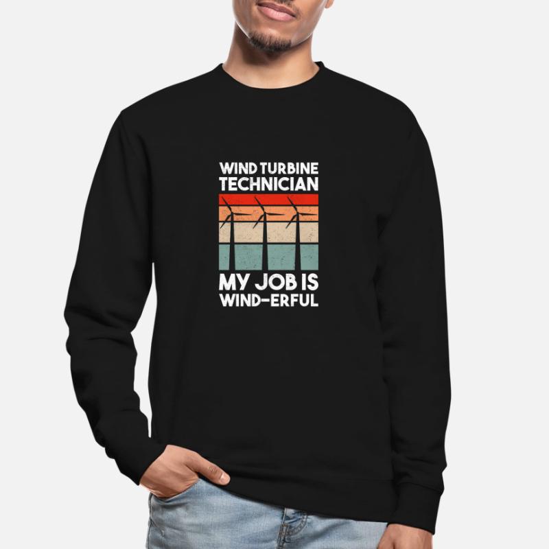 Technicien d’éolienne énergie éolienne de parc éolien Sweat-shirt Unisexe