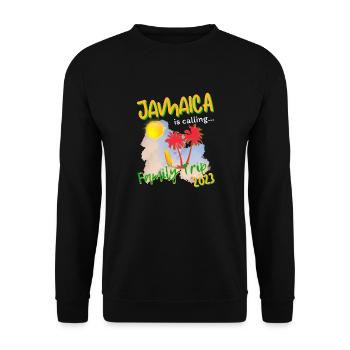 Jamaica is Calling Family Trip 2023 Caribbean - Unisex Pullover - Schwarz - Vorne - Alina (178cm) & Michal (187cm)