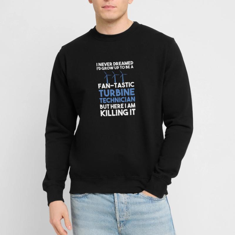 Technicien d’éolienne énergie éolienne de parc éolien Sweat-shirt Unisexe