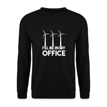 Wind turbine technician wind farm wind power - Unisex Sweatshirt - black - Front - Alina (178cm) & Michal (187cm)