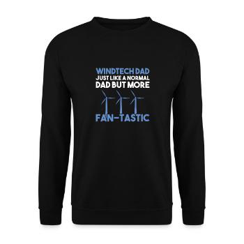 Wind turbine technician wind farm wind power - Unisex Sweatshirt - black - Front - Alina (178cm) & Michal (187cm)