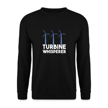 Wind turbine technician wind farm wind power - Unisex Sweatshirt - black - Front - Alina (178cm) & Michal (187cm)