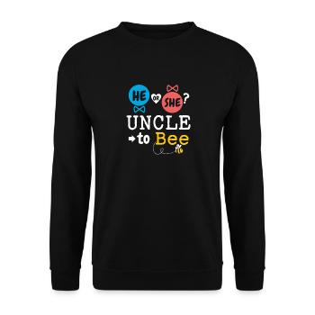 He or She Uncle To Bee Gender Reveal Family Baby - Unisex Sweatshirt - black - Front - Alina (178cm) & Michal (187cm)