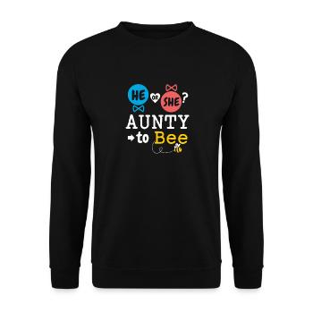 He or She Aunty To Bee Gender Reveal Family Baby - Unisex Sweatshirt - black - Front - Alina (178cm) & Michal (187cm)