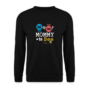He or She Mommy To Bee Gender Reveal Family Baby - Unisex Sweatshirt - black - Front - Alina (178cm) & Michal (187cm)