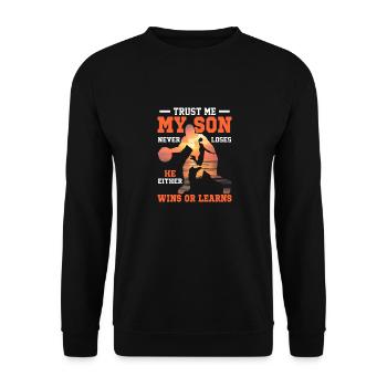 Trust Me My Son - Lovers Basket - Unisex Pullover - Schwarz - Vorne - Alina (178cm) & Michal (187cm)