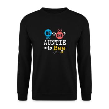 He or She Auntie To Bee Gender Reveal Family Baby - Unisex Sweatshirt - black - Front - Alina (178cm) & Michal (187cm)