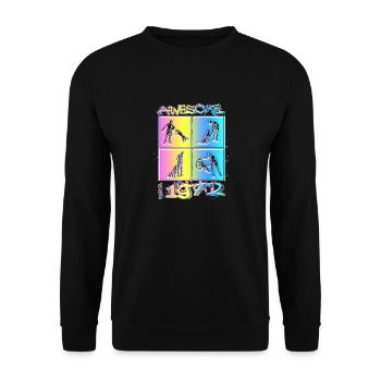 Awesome since 1972. Agility, Hundetraining - Unisex Sweatshirt - black - Front - Alina (178cm) & Michal (187cm)