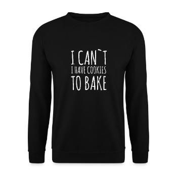 Chocolate Chip Cookie Bakery Baking Baker - Sweat-shirt Unisexe - noir - Devant - Alina (178cm) & Michal (187cm)