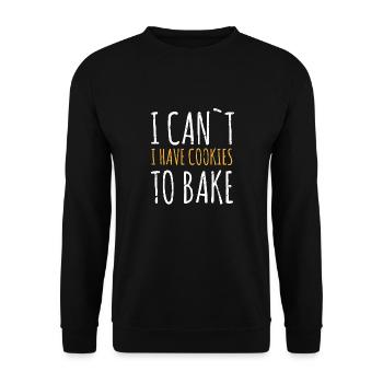 Chocolate Chip Cookie Bakery Baking Baker - Sweat-shirt Unisexe - noir - Devant - Alina (178cm) & Michal (187cm)