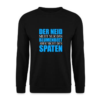 Neid Blumenbeet Spaten - Unisex Pullover - Schwarz - Vorne - Alina (178cm) & Michal (187cm)