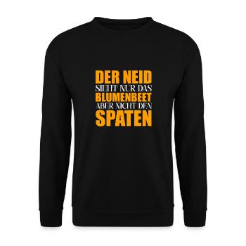 Neid Blumenbeet Spaten - Unisex Pullover - Schwarz - Vorne - Alina (178cm) & Michal (187cm)