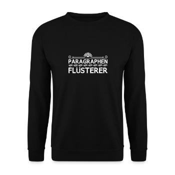 Paragraphen Flüsterer Anwalt Jura Studium - Unisex Pullover - Schwarz - Vorne - Alina (178cm) & Michal (187cm)