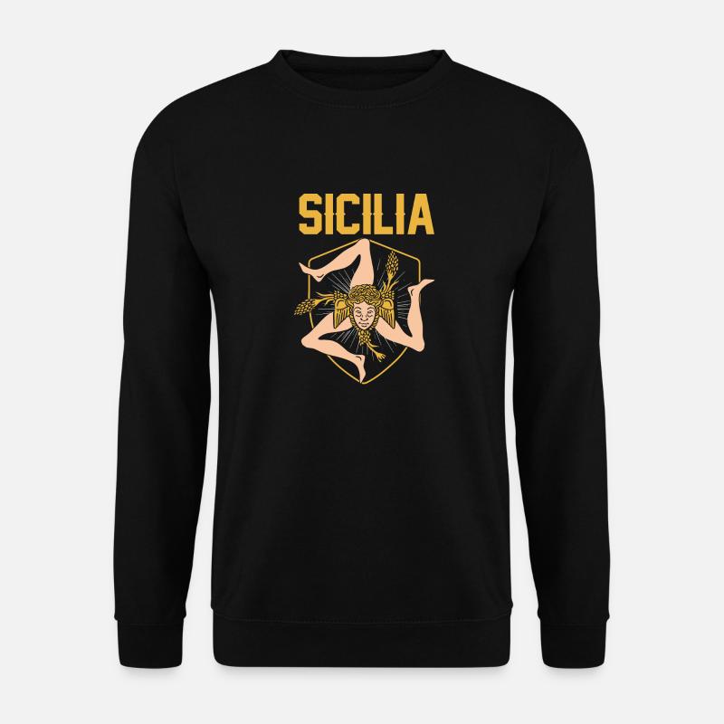 Sicile drapeau Sicile Palerme Italie - Sweat-shirt Unisexe - noir