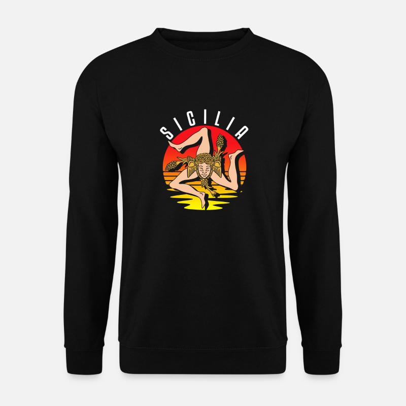 Sicile drapeau Sicile Palerme Italie - Sweat-shirt Unisexe - noir