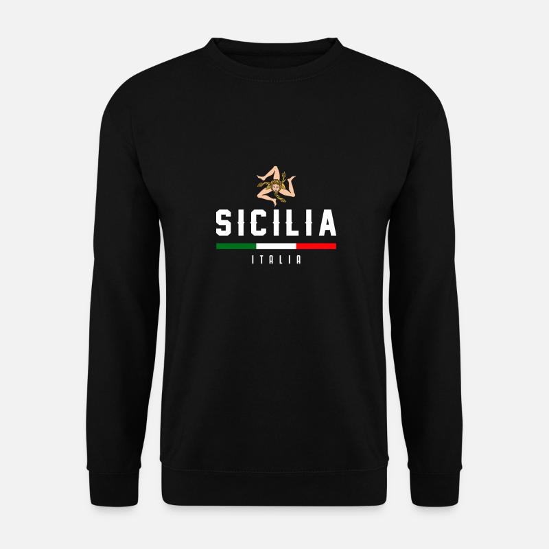 Sizilien flagge Sizilien Palermo Italien - Unisex Pullover - Schwarz