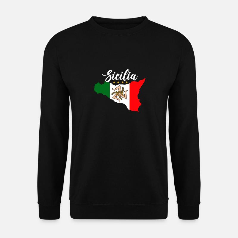 Sicile drapeau Sicile Palerme Italie - Sweat-shirt Unisexe - noir