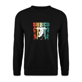 SHRED Snowboard Winter Sports Snowboarding Boarding - Unisex Sweatshirt - black - Front - Alina (178cm) & Michal (187cm)