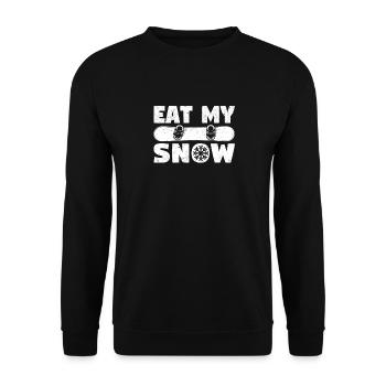 Mangez ma neige drôle de snowboard vacances d’hiver - Sweat-shirt Unisexe - noir - Devant - Alina (178cm) & Michal (187cm)