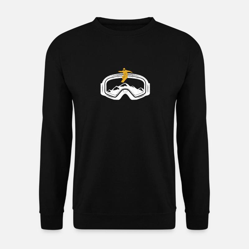 Ski Snowboardbrille Skifahren Schnee Berg Winter - Unisex Pullover - Schwarz