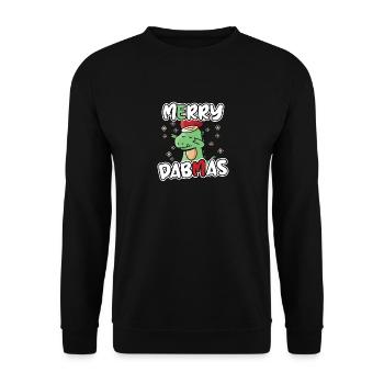 Dabbing Dino Dab Christmas - Unisex Sweatshirt - black - Front - Alina (178cm) & Michal (187cm)