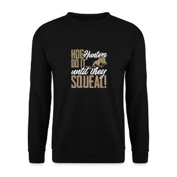 Chasse au sanglier chasseur sanglier - Sweat-shirt Unisexe - noir - Devant - Alina (178cm) & Michal (187cm)