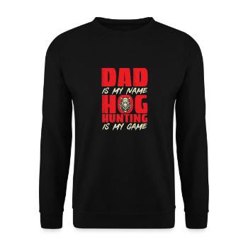 Chasse au sanglier chasseur sanglier - Sweat-shirt Unisexe - noir - Devant - Alina (178cm) & Michal (187cm)