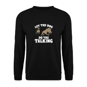 Chasse au sanglier chasseur sanglier - Sweat-shirt Unisexe - noir - Devant - Alina (178cm) & Michal (187cm)